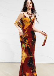 Real Illusions 真实幻境 New Chinese Style Abstract Color Block Hand Drawn Dress