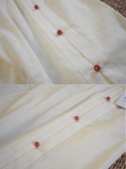 Macaron 马卡龙 Ming Dynasty Pure Cotton Standing Collar Daily Summer Shirt
