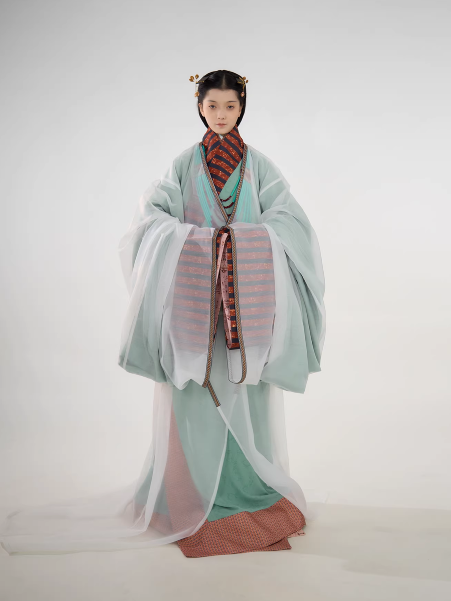 Shao Siming 少司命 God of Fate Warring States Period Restoration Unisex Zhiju Straight Hem Robe Set