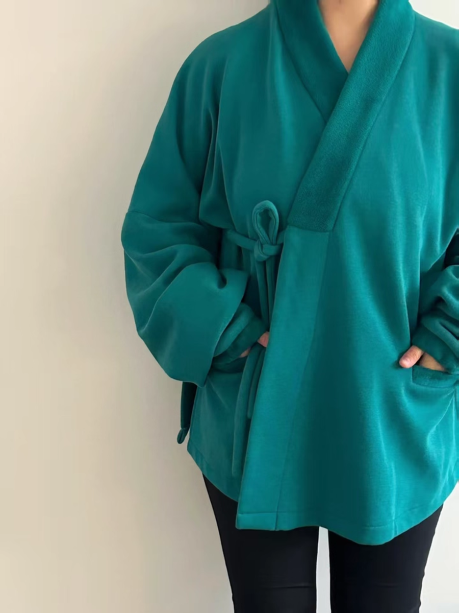 Reyan Rong 热岩绒 Hot Rock Fleece Modernized Ming Jiaoling Ao Cross Collar Jacket Collection