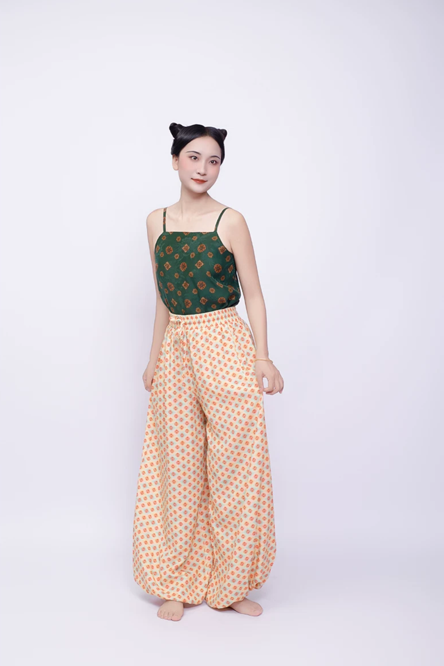 Gui Jia 龟甲 Tortoise Shell Unisex Tang Dynasty Pure Cotton Lantern Pants