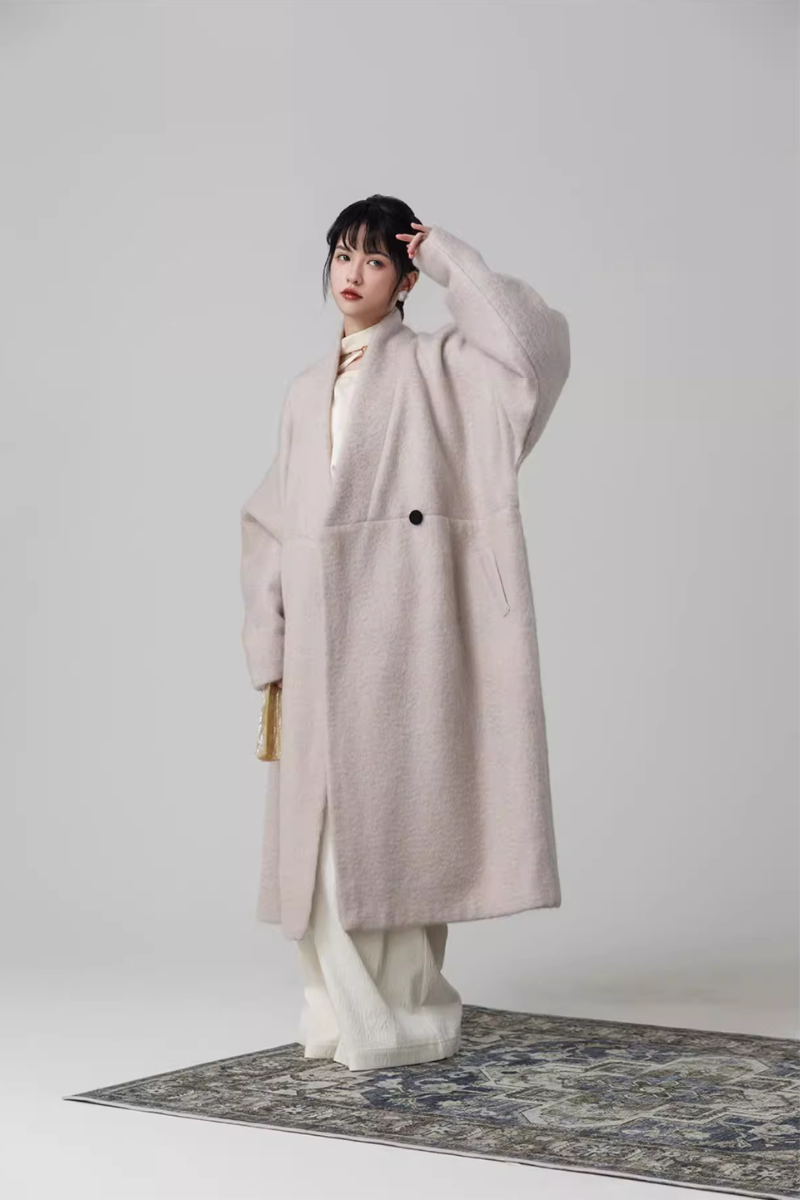 Hou Xue 厚雪 Heavy Snow Modernized Han Dynasty Wool Trench Coat