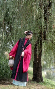 Qiu Wuyang 秋无恙 Autumn Remains Serene Late Ming Dynasty Sparrow Changshan Long Top & Summer Bijia Vest Set