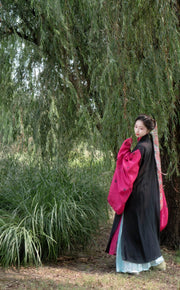 Qiu Wuyang 秋无恙 Autumn Remains Serene Late Ming Dynasty Sparrow Changshan Long Top & Summer Bijia Vest Set