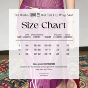 Shi Weiba 湿尾巴 Wet Tail New Chinese Style Double Sided Lily Flower Wrap Skirt