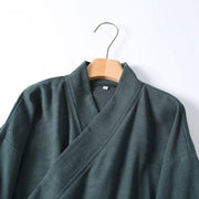 Cha Shan 茶山 Tea Mountain Men's & Unisex Pure Cotton Linen Thick Cross Collar Top