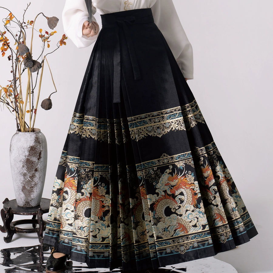 ★2025SS新作★NUUANU★Suvi Long Skirt Xue Long 雪龙 Snow Dragon Mamian Qun Set – Nüwa Hanfu