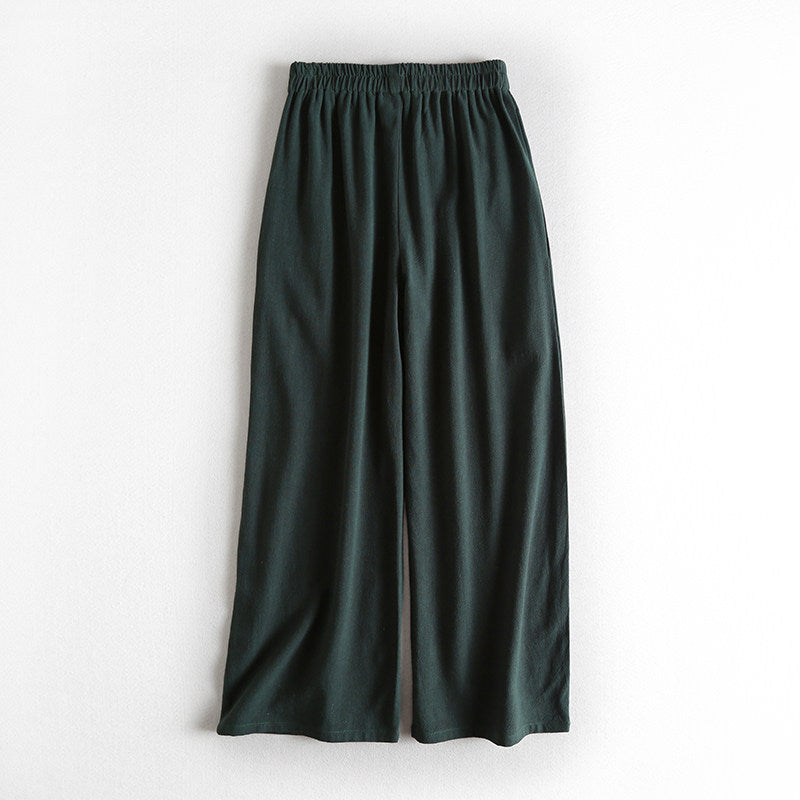 Ji Jian 极简 Minimalist Unisex Pure Cotton & Hemp Wide Straight Leg Pants