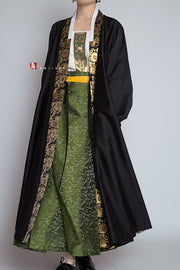 Siji Hua 四季花 Four Seasons of Flowers Ming Dynasty Duijin Changshan Parallel Panel Brocade Border Jacket
