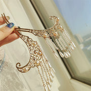 Yi Lang 依兰 Ylang Flower Tang Ming Buyao Dangling Pearl Curved Hair Pin Set