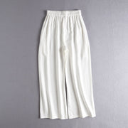 Ji Jian 极简 Minimalist Unisex Pure Cotton & Hemp Wide Straight Leg Pants