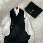 Huo Yao 火药 Gunpowder Modern Ming Men's & Unisex Bijia Cross Collar Vest