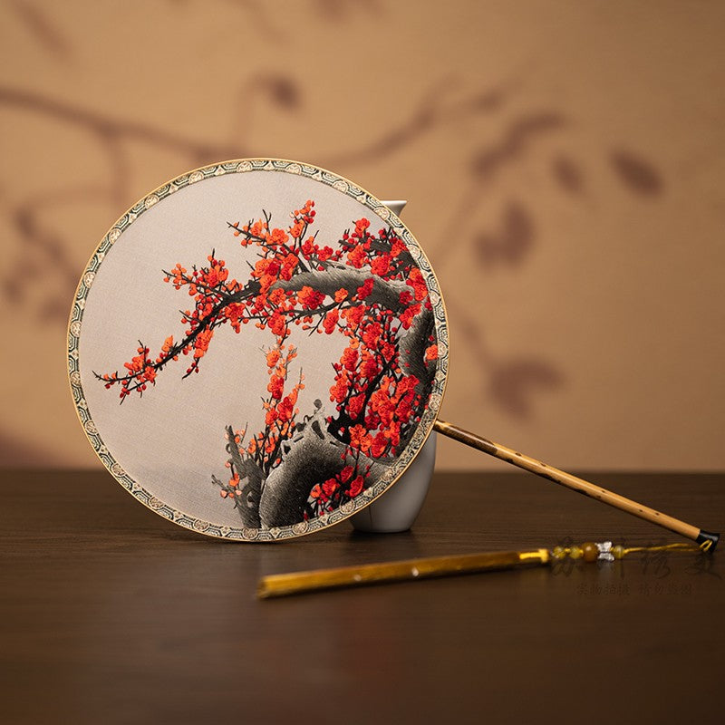 Guqü Tuanshan 古典团扇 Transparent Silk Various Embroidered Round Fans