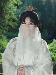 Zu Jiang 俎姜 Embroidered Veil Hanfu Fairy Accessory