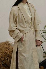 Wind of the Wilderness 旷野的风 Modern Song Unisex Windproof Haoxiu Raccoon Sleeve Cape Trench Coat