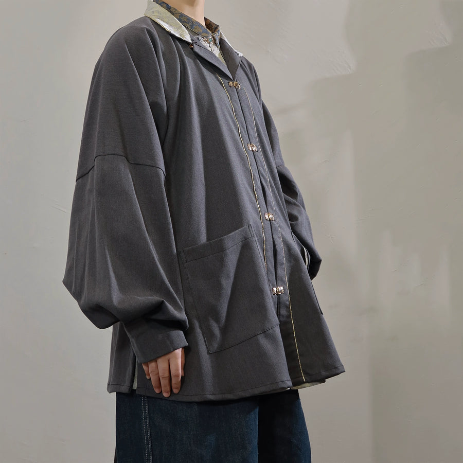 Xu Yu 叙雨 Recounting the Rain Modernized Ming Dynasty Unisex Liling Standing Collar Pocket Jacket