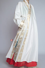 Siji Hua 四季花 Four Seasons of Flowers Ming Dynasty Duijin Changshan Parallel Panel Brocade Border Jacket