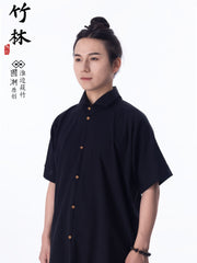 Bolo Bao 菠蘿包 Polo Bun Modern Men's Ming Short & Long Sleeve Cotton Liling Standing Top