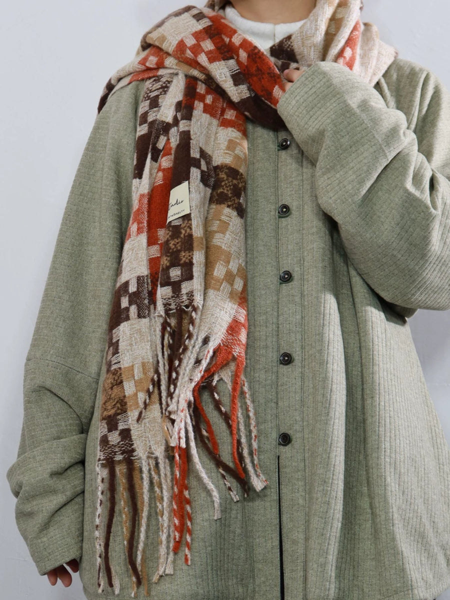 Wenrou Lan 温柔澜 Tender Billows Modernized Ming Dynasty Unisex Standing Collar Knitted Fleece-Lined Top