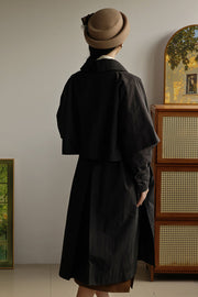 Wind of the Wilderness 旷野的风 Modern Song Unisex Windproof Haoxiu Raccoon Sleeve Cape Trench Coat