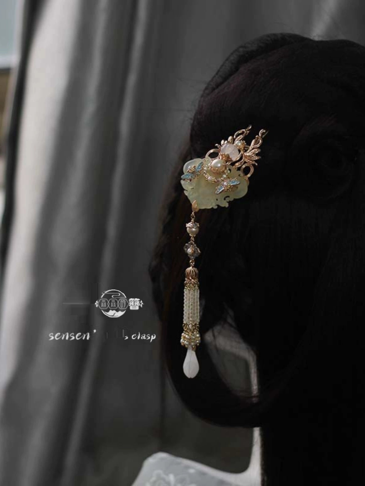Xiuyu Jade 岫玉 New Chinese Style Vintage-Inspired Pearl and Tassel Hair Accessories