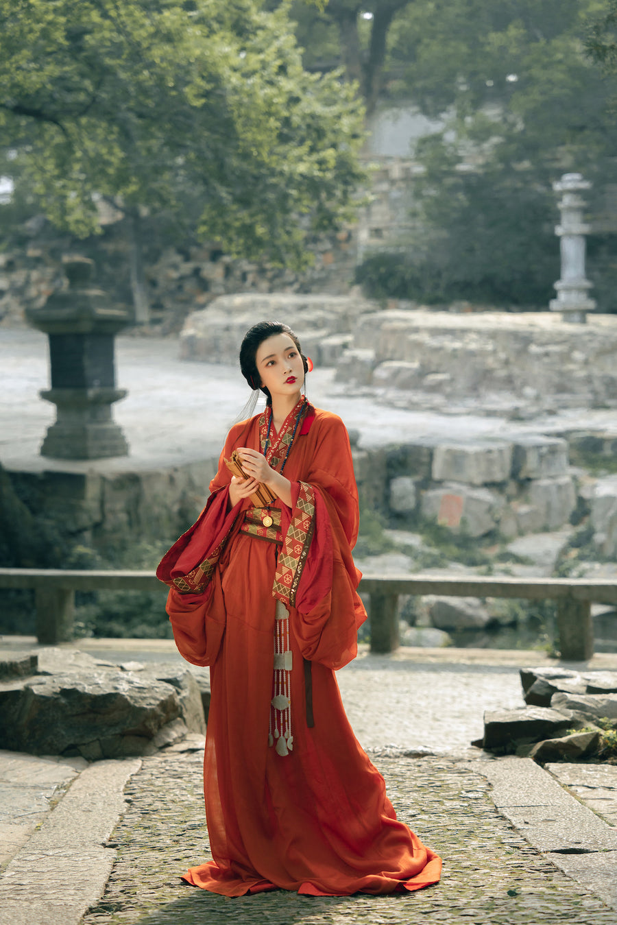 Tian Wen 天问 Asking the Heavens Modernized Warring States Zhiju Straight Hem Robe Set
