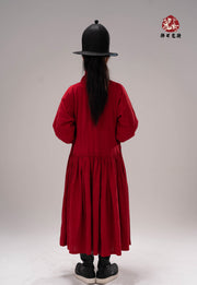 Zhan Qun 战裙 Soldier's Overskirt Ming Dynasty Restoration Cotton Tieli & Hat Set