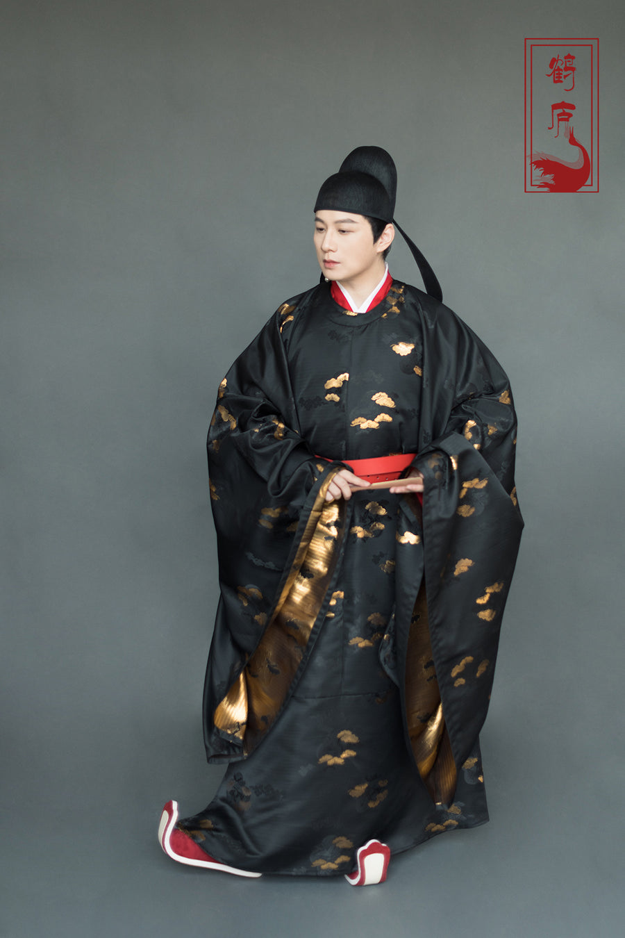 Gong Fu 公服 Northern Song Restoration Men's Court Uniform Yuanlingpao Round Collar Robe