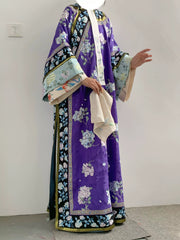 Qiongzhi Yulu 琼枝玉露 Delectable Wine Qing Dynasty Embroidered Hyacinths Manchurian Changpao Robe