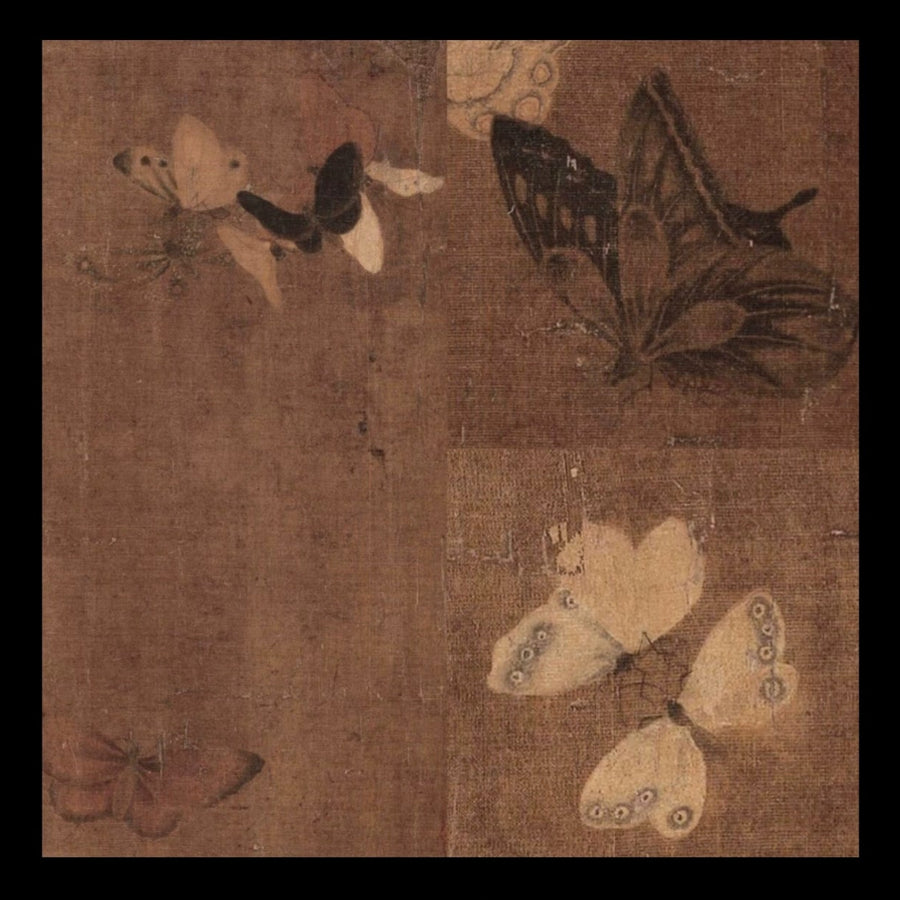 Gu Hua 古画 Ancient Painting Modernized Butterfly Textured Sleeveless Qipao