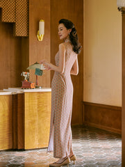 Li Sha 丽莎 Lisa 1940s Midcentury Geometric Sleeveless Daily Qipao
