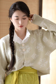 Bleeding Hearts 血心 Modernized Tang Dynasty Tanling Knit Cardigan