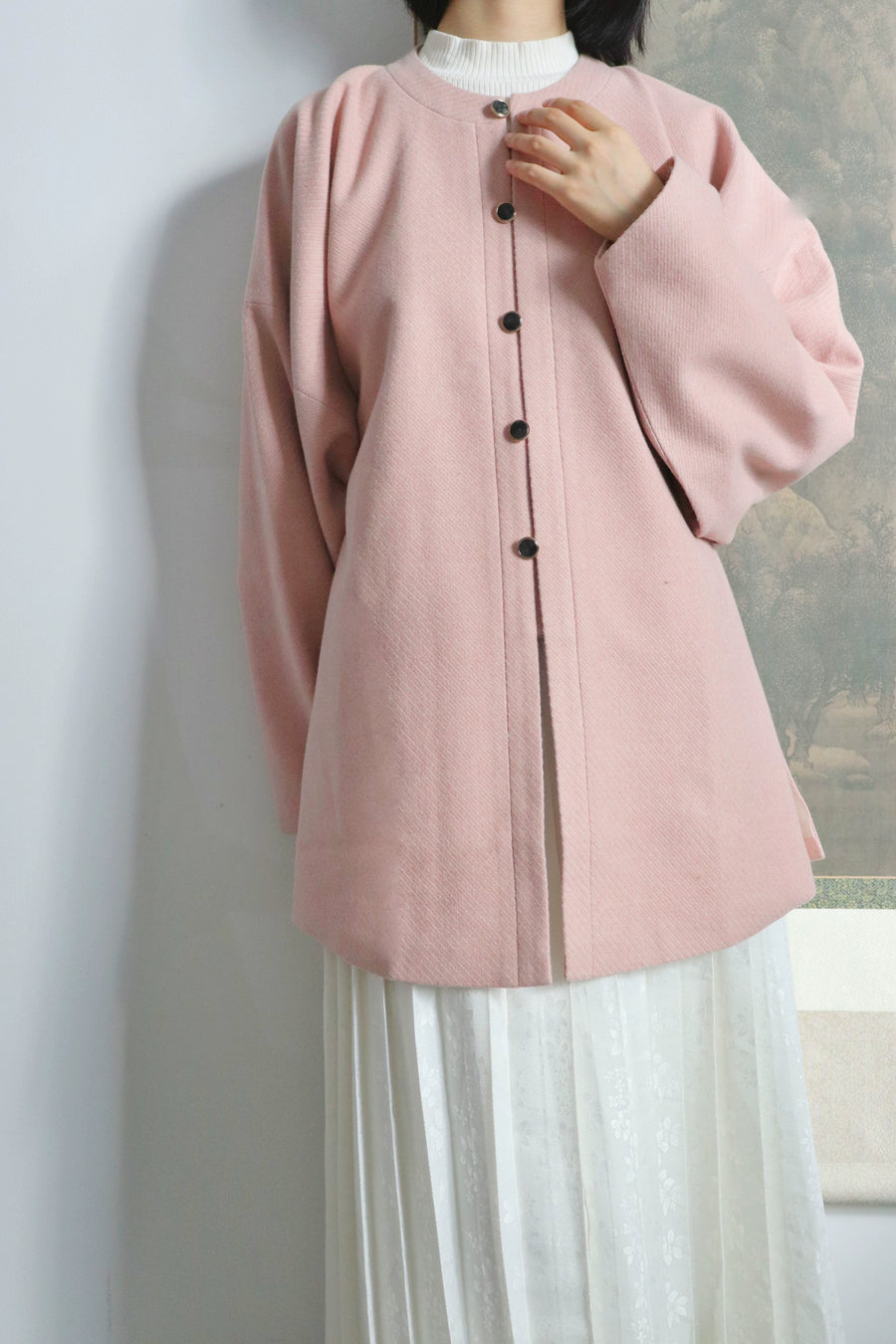 Fan Shiliu 番石榴 Guava Modernized Ming Dynasty Yuanling Ao Wool Blend Short Winter Coat