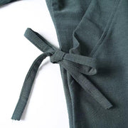 Cha Shan 茶山 Tea Mountain Men's & Unisex Pure Cotton Linen Thick Cross Collar Top