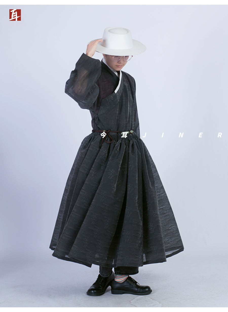 Hong Wudi 洪武帝 Emperor Hong Wu Ming Dynasty Cloud Jacquard Tieli Unisex Robe
