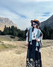 Jiang Ye 将夜 Night Clouds Modernized Hanfu Standing Collar Satin Top