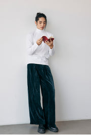 Waterfall 瀑布 Modernized Song Dynasty Men's Pleated Mid Rise Trousers