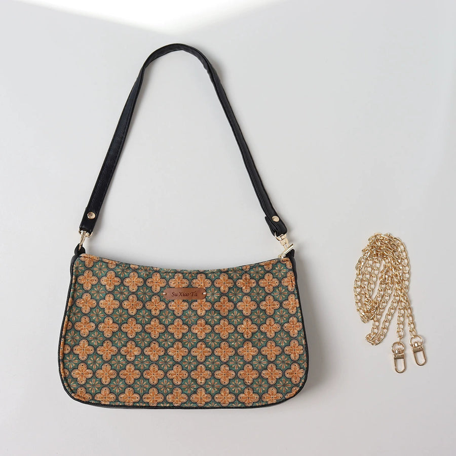 【WOOHWA】23SS★ 2WAY STRAP FLOWER BAG Shuang Gu Hua 双古花 Double Sided Ancient Flower Shoulder