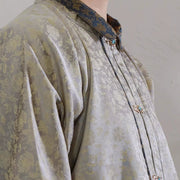 Tong Jin 铜镜 Bronze Mirror Men's & Unisex Ming Dynasty Jacquard Liling Standing Collar Top