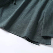 Cha Shan 茶山 Tea Mountain Men's & Unisex Pure Cotton Linen Thick Cross Collar Top
