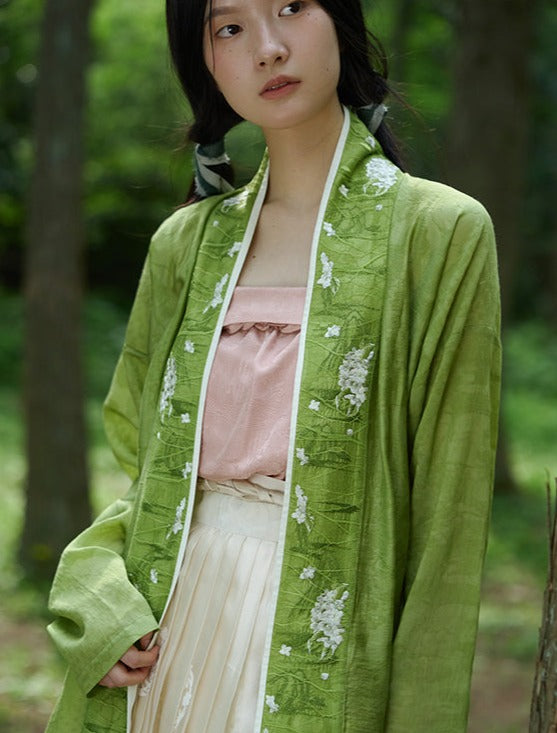 (Presale) Hu Feng 忽逢 Suddenly Southern Song Baidiequn Skirt & Beizi Jacket Set