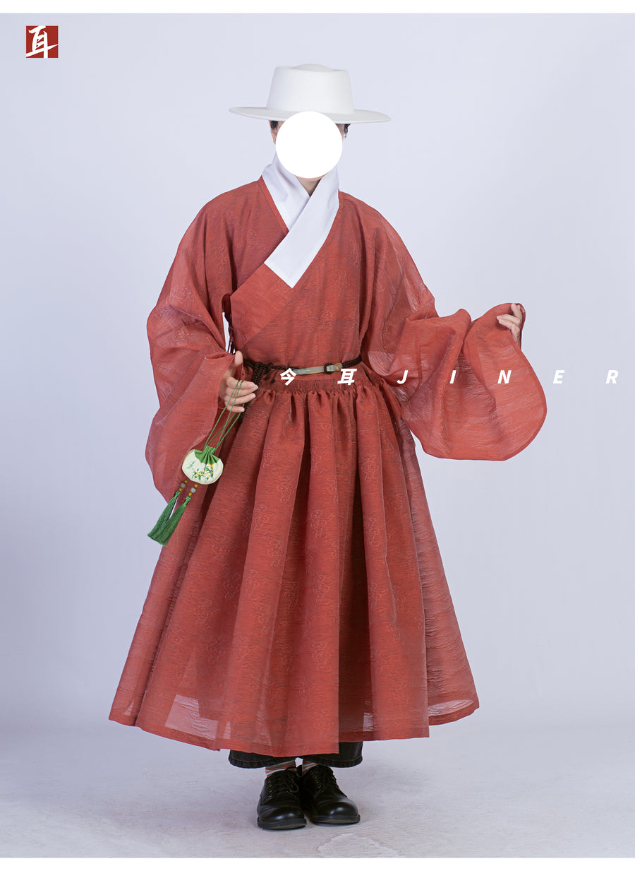 Hong Wudi 洪武帝 Emperor Hong Wu Ming Dynasty Cloud Jacquard Tieli Unisex Robe