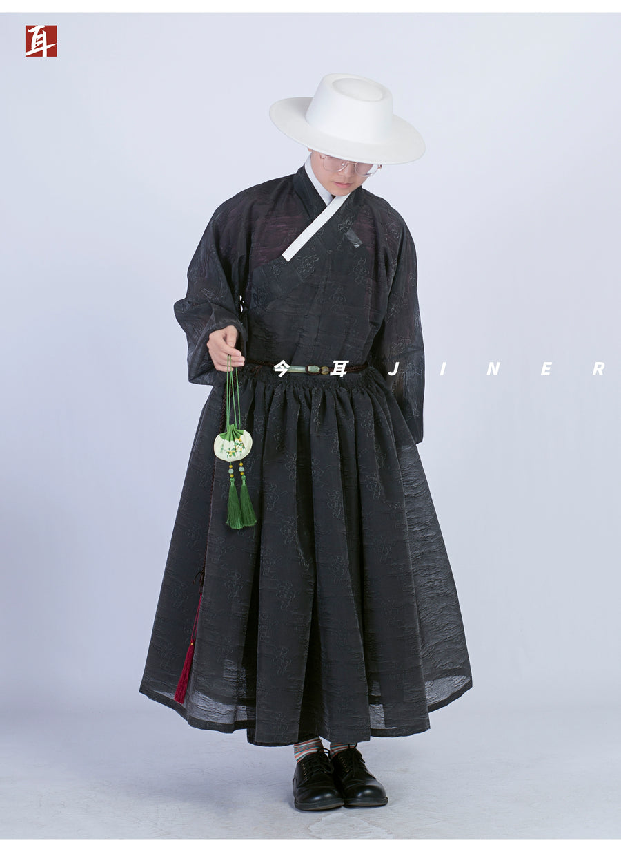 Hong Wudi 洪武帝 Emperor Hong Wu Ming Dynasty Cloud Jacquard Tieli Unisex Robe