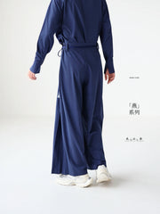 Lan Yan 蓝燕 Blue Songbird Men's New Chinese Style Multi-Pleated Trousers