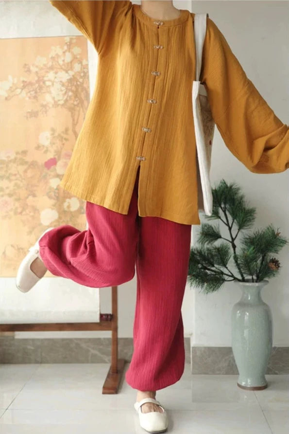 Gui Lu 归路 The Path Home Modernized Tang Ming Cotton Trousers Set