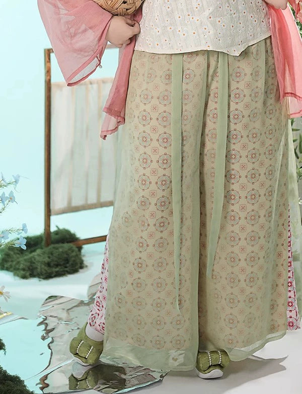 Chun Sheng 春笙 Spring Flute Modernized Song Dynasty Plus Size Beizi Top & Songku Pants Set