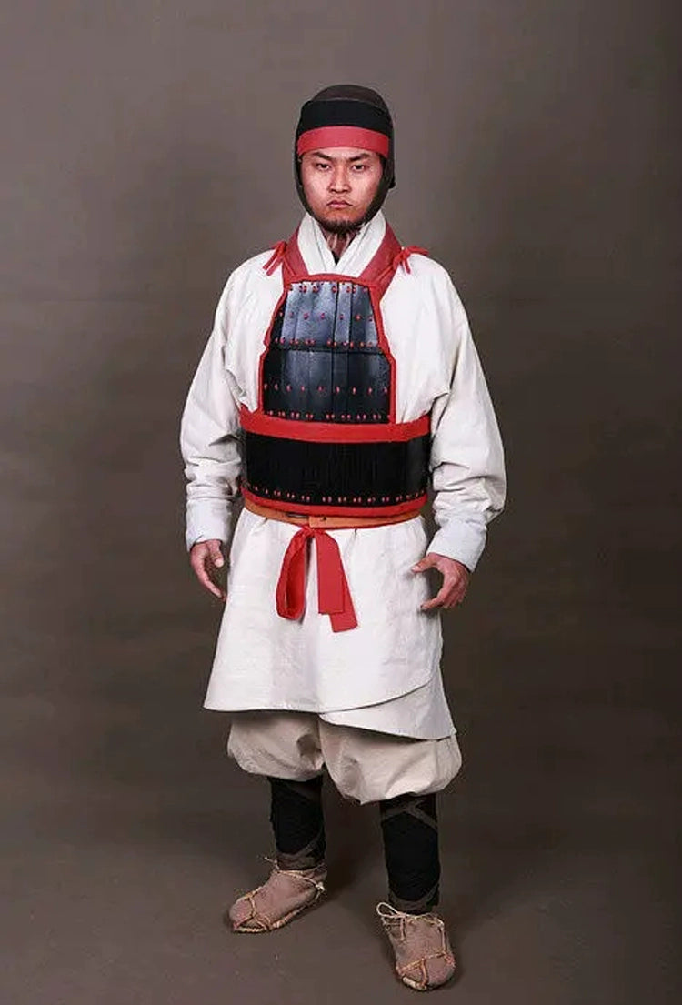 Bing Mayong 兵马俑 Terracotta Warrior Han Dynasty Uniform Restoration Cotton & Linen Zhiju Robe