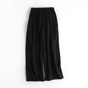 Ji Jian 极简 Minimalist Unisex Pure Cotton & Hemp Wide Straight Leg Pants