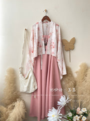 Ming Ming 茗茗 Modernized Tang Dynasty Qixiong Empire Dress & Shan Top Full Set