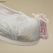 Shanhui Jiao 珊瑚礁 Coral Reef Song Ming Floral Brocade Pearl Flower Qiao Tou Shoes